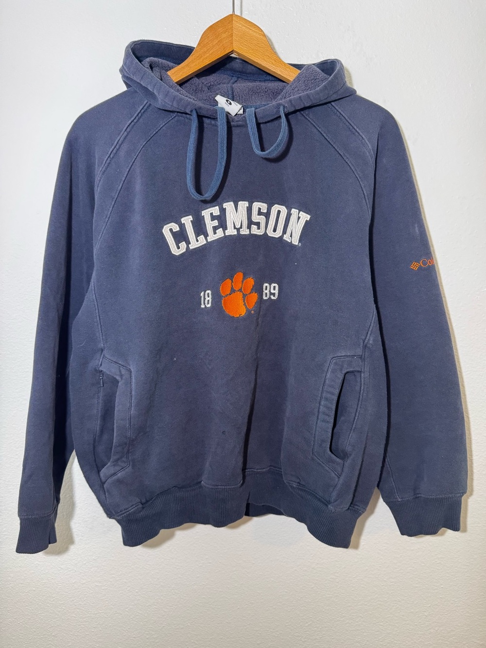 Y2K Columbia Clemson Navy Blue Hoodie Sweatshirt